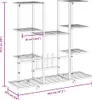 vidaXL Stojan na květiny s kolečky 94,5x24,5x91,5 cm Černá Náhled obrázku produktu 8