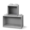 LEGO Bausteinregal-Set BRICK SHELF 2-teilig grau Produktbild-Vorschau 4