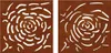 vidaXL 2-dielna záhradná dekorácia na stenu 55x55 cm Corten Náhľad obrázku produktu 4