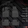 2020-2025 Fiat 500E tappetini TPE nero 4 pz Anteprima dell’immagine prodotto 15