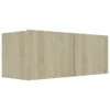 vidaXL Armoire TV Chêne Sonoma 80x30x30 cm Bois composite Voir les images du produit 1