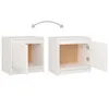 Comodino bianco 40x30,5x40 cm in legno di pino massiccio Anteprima dell’immagine prodotto 15
