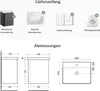 Planetmöbel Unterschrank mit Waschbecken 50 cm Anthrazit Produktbild-Vorschau 6