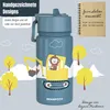 Trinkflasche Kinder Edelstahl mit Strohhalm, Thermosflasche Produktbild-Vorschau 2