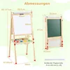 COSTWAY 3 in 1 Kindertafel aus Holz, Kinder Staffelei Produktbild-Vorschau 7