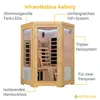 Artsauna Eck-Infrarotkabine Aalborg - Infrarotsauna für bis Produktbild-Vorschau 3