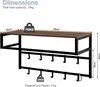 EUGAD Wandgarderobe mit Ablage 10 Haken, 80x41x30 cm, Produktbild-Vorschau 3