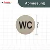 DOMINO WC Schild Selbstklebend 6,5 cm | Toilettenschilder Produktbild-Vorschau 2