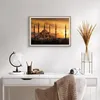 Gerahmtes Poster - Rahmen in heller Eiche - Sonnenuntergang Produktbild-Vorschau 6