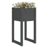 Pflanzkübel 2 Stk. Grau 40x40x81 cm Massivholz Kiefer Produktbild-Vorschau 3