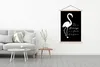 MuchoWow® Textilposter Flamingo - Schwarz - Weiß 120x180 cm Produktbild-Vorschau 3