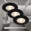 LED Einbauleuchten Dimmbar 3er Set IP44 5 W matt-schwarz Produktbild-Vorschau 7