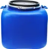 A blue plastic barrel with a lid and clamp closure. Podgląd zdjęcia produktu