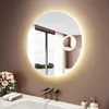 SONNI Specchio da bagno rotondo bianco 70 x 70 x 3,5 cm Tre Anteprima dell’immagine prodotto 2