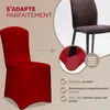 DETEX® 6x Housse de chaise rouge bordeaux tissu stretch Voir les images du produit 4
