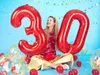 Palloncino in foil Numero 7 rosso, 86 cm Anteprima dell’immagine prodotto 3