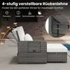 COSTWAY Polyrattan Sonnenliege, Gartenliege mit Produktbild-Vorschau 4