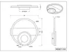 Plafonnier LED, noir, design circulaire, L 32 cm Voir les images du produit 7