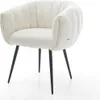 DELIFE Esszimmerstuhl Jada-Flex Bouclé Soft Beige 4-Fuß Produktbild-Vorschau 1