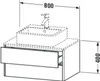 Waschtischunterbau XSQUARE 400x800x548mm flannel grey Produktbild-Vorschau 2