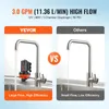 Membránové čerpadlo VEVOR 12 V, průtok 3 GPM (11,36 l/min), Náhled obrázku produktu 2