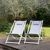2erSet Chiliennes CYPRUS - graues Textilene/weiße Struktur Produktbild-Vorschau 2