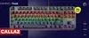 A marketing image of a gaming keyboard with RGB lighting. Produktbild-Vorschau