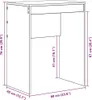 vidaXL Psací stůl Sonoma dub 60 x 40 x 76 cm Náhled obrázku produktu 8