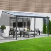 Terrassenüberdachung 495 x 303 x 226 / 278 cm (Grau) Produktbild-Vorschau 2