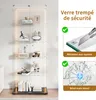 Vitrína s dvojitými dveřmi, 5 policemi a LED pásky – Náhled obrázku produktu 7