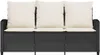 vidaXL Gartensofa 3-Sitzer mit Kissen & Tisch Schwarz Poly Produktbild-Vorschau 5