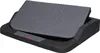A dog bed with a gray quilted mattress on top of a black base. Anteprima dell’immagine prodotto