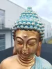 Buddha Figur 31,5cm türkis gold mit Lotusblume Produktbild-Vorschau 3