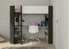 Lit surélevé avec bureau - 90 x 200 cm - Blanc & Anthracite Voir les images du produit 7