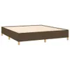 vidaXL Rám postele bez matrace tmavě hnědý 160x200 cm látka Náhled obrázku produktu 3