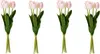künstlicher Tulpen-Strauß rosa 4 Bündel Kunstpflanze Tulpe Produktbild-Vorschau 1