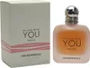 Parfumflakon In Love With You Freeze von Emporio Armani vor weißer Verpackung mit rosa Streifen und schwarzer Schrift. Produktbild-Vorschau
