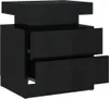 vidaXL Nachttisch Hochglanz-Schwarz 45x35x52 cm Produktbild-Vorschau 6