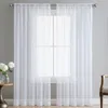 2er Set Sheer Voile Vorhang mit Ösen Transparente Gardine Produktbild-Vorschau 1