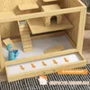 Kleintierkäfig Hamsterkäfig aus Tannenholz mit Zubehör Produktbild-Vorschau 7