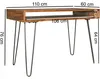 Massiver Schreibtisch HARLEM Sheesham Massiv Holz 110 x 60 Produktbild-Vorschau 3