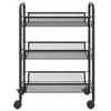 The Living Store Küchenwagen 3 Etagen Schwarz 46x26x64 cm Produktbild-Vorschau 3