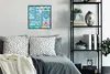 MuchoWow® Gerahmtes Poster Winter - Zug - Schnee - Blau Produktbild-Vorschau 4