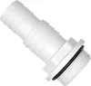 A white plastic hose adapter with threaded end and a rubber O-ring. Produktbild-Vorschau