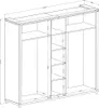 Kleiderschrank Landhausstil EPSOM-83 mit 3 Spiegeln, in Produktbild-Vorschau 4