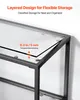 SucceBuy 3-stufiger Konsolentisch aus Glas mit rechteckigem Produktbild-Vorschau 4