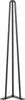 A black metal table leg with three prongs and a mounting plate. Podgląd zdjęcia produktu