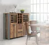Highboard Vitrine CLIF 5-trg. Optik Old Wood Vintage von Forte Produktbild-Vorschau