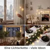 Lichterkette Lichtervorhang Schneeflocke LED Batterie Timer Produktbild-Vorschau 3