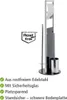 A freestanding toilet paper holder and toilet brush set made of stainless steel. Produktbild-Vorschau